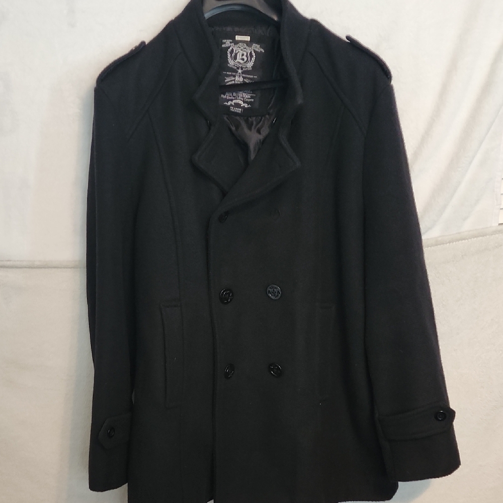 Classic Black Men's Peacoat